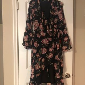 Floral Maxi Wrap Dress